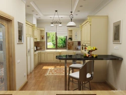 Kitchen baked milk in the interior photo