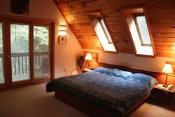 Interior of a bedroom in his house on the second floor