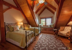 Interior of a bedroom in his house on the second floor