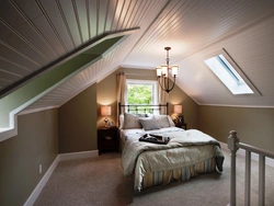 Interior of a bedroom in his house on the second floor