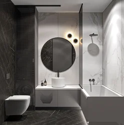 Minimalist small bath design