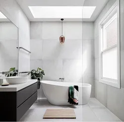 Minimalist small bath design