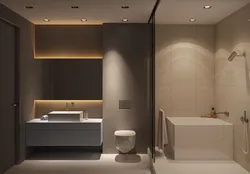 Minimalist small bath design