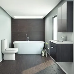 Dark floor bath design