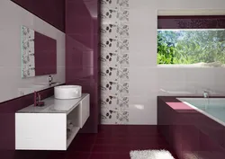 Bathroom tile design two colors