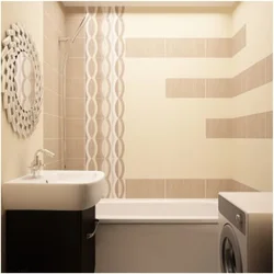 Bathroom tile design two colors