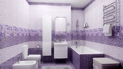 Bathroom tile design two colors