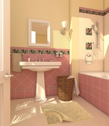 Bathroom tile design two colors