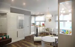 Apartment interior adjacent rooms