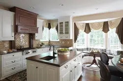Bay window kitchen interior