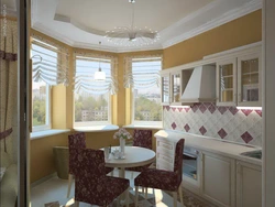 Bay window kitchen interior