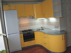 Photo of corner kitchen units for a 6 sq m kitchen