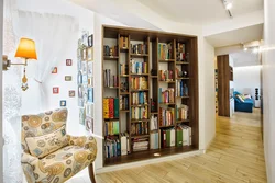 Book Racks In The Interior Of A Living Room In A City Apartment