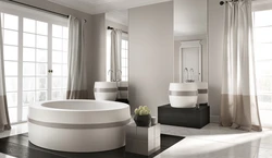 Interyerdə dəyirmi hamam