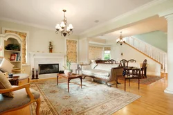 Carpet in the interior of the living room classic
