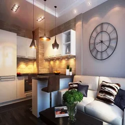 Small Living Room Kitchen Design In Modern Style