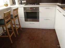 Photo Of Kitchen Floors Made Of Tiles In Khrushchev