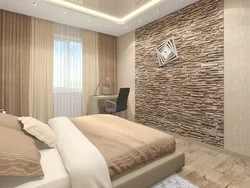 Bedroom interiors with stone photo