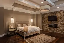 Bedroom interiors with stone photo