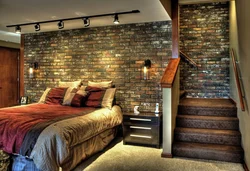 Bedroom design with stone