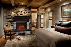 Bedroom design with stone