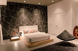 Bedroom design with stone