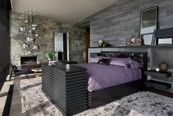 Bedroom design with stone