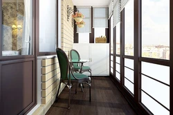 Loggia design with panoramic glazing 6 meters