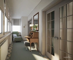 Exit to the balcony apartment design photo