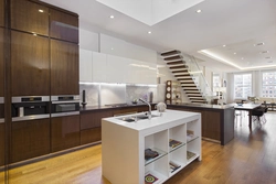 Kitchen design with high ceilings 3 meters