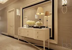 Console in the living room interior in a modern style