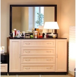 Hallway Interior With Chest Of Drawers And Mirror