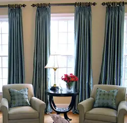 How to choose the color of curtains in the living room interior