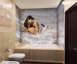 Дызайн ваннай з малюнкам фота