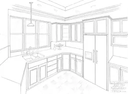 Drawing 5th grade kitchen interior