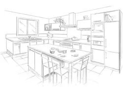 Kitchen design drawing 5th grade