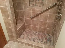 Shower room in apartment photo without tray