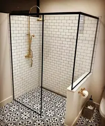 Shower room in apartment photo without tray