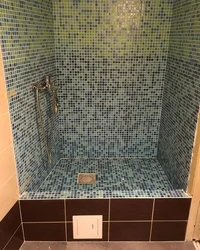 Shower room in apartment photo without tray