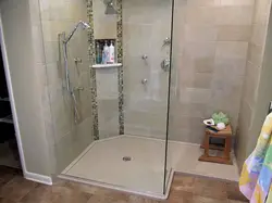 Shower room in apartment photo without tray