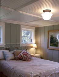 Bedroom interior low ceiling