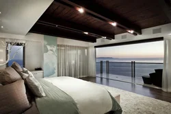 Bedroom interior low ceiling