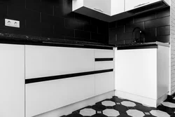 Black tile kitchen photo