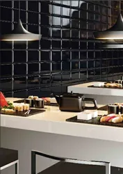 Black Tile Kitchen Photo