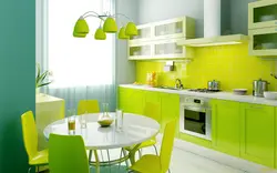 Colors Combined With Light Green In The Kitchen Interior Photo