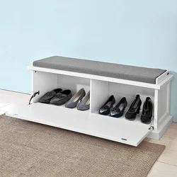 Closed shoe cabinet in the hallway photo