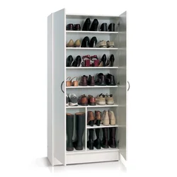 Closed shoe cabinet in the hallway photo