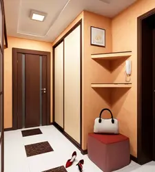 Design Of A Narrow Hallway In An Apartment In A Panel House