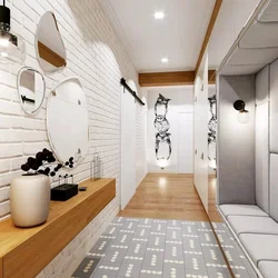 Design of a narrow hallway in an apartment in a panel house