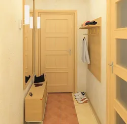 Design Of A Narrow Hallway In An Apartment In A Panel House